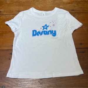 Destiny Graphic Cotton Baby T Shirt Medium 90s Y2K